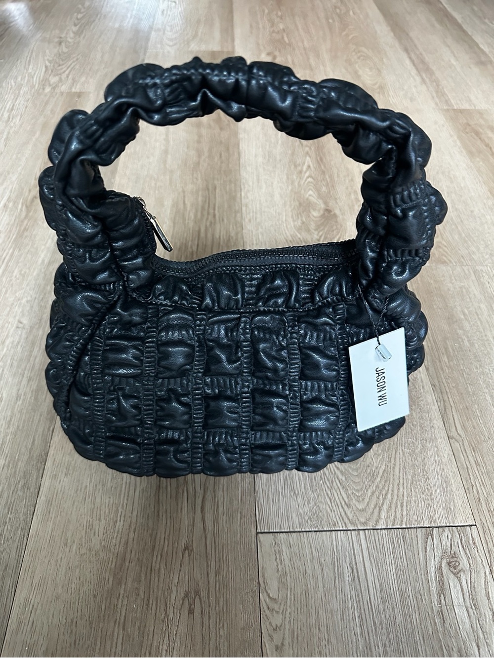 Jason Wu Black Quilted Ruched-Handle Mini Bag